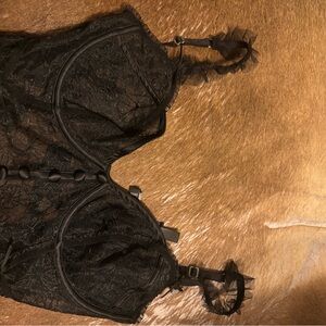 For Love And Lemons Black Lace Bra